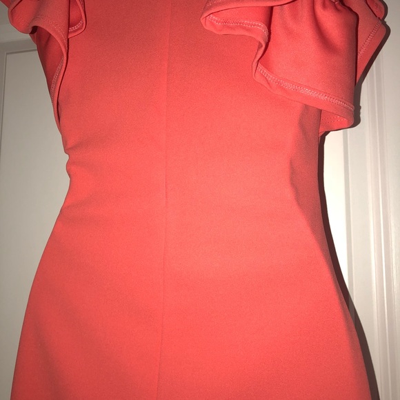 Sassy Coral Bodycon Dress - Picture 4 of 4